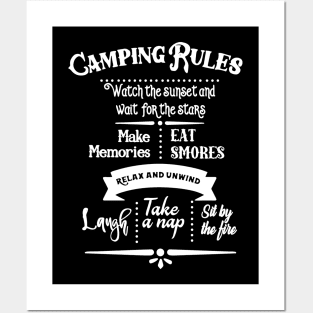 Camping Rules Posters and Art